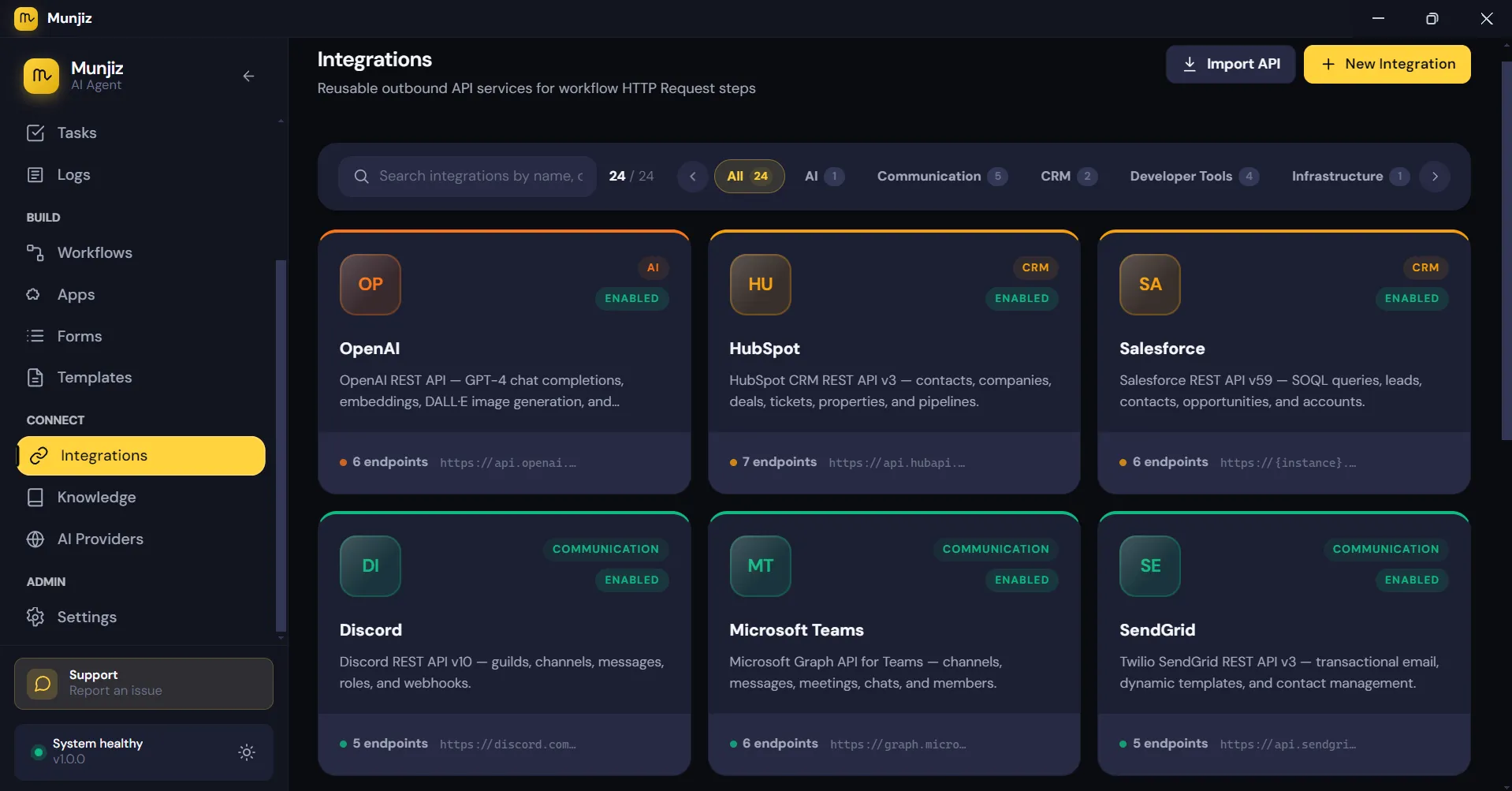 34+ Integrations
